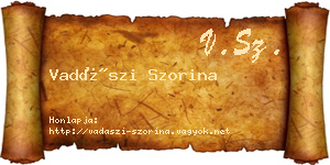 Vadászi Szorina névjegykártya
